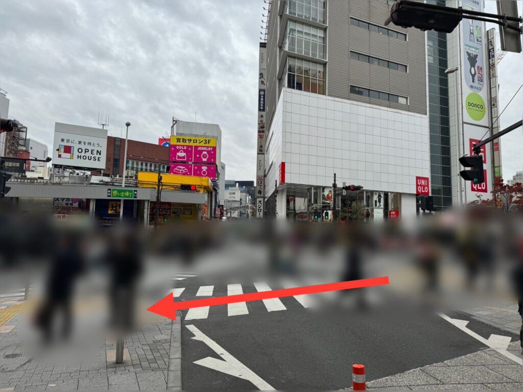 小田急ハルクを左手に新宿大ガード交差点まで下る。